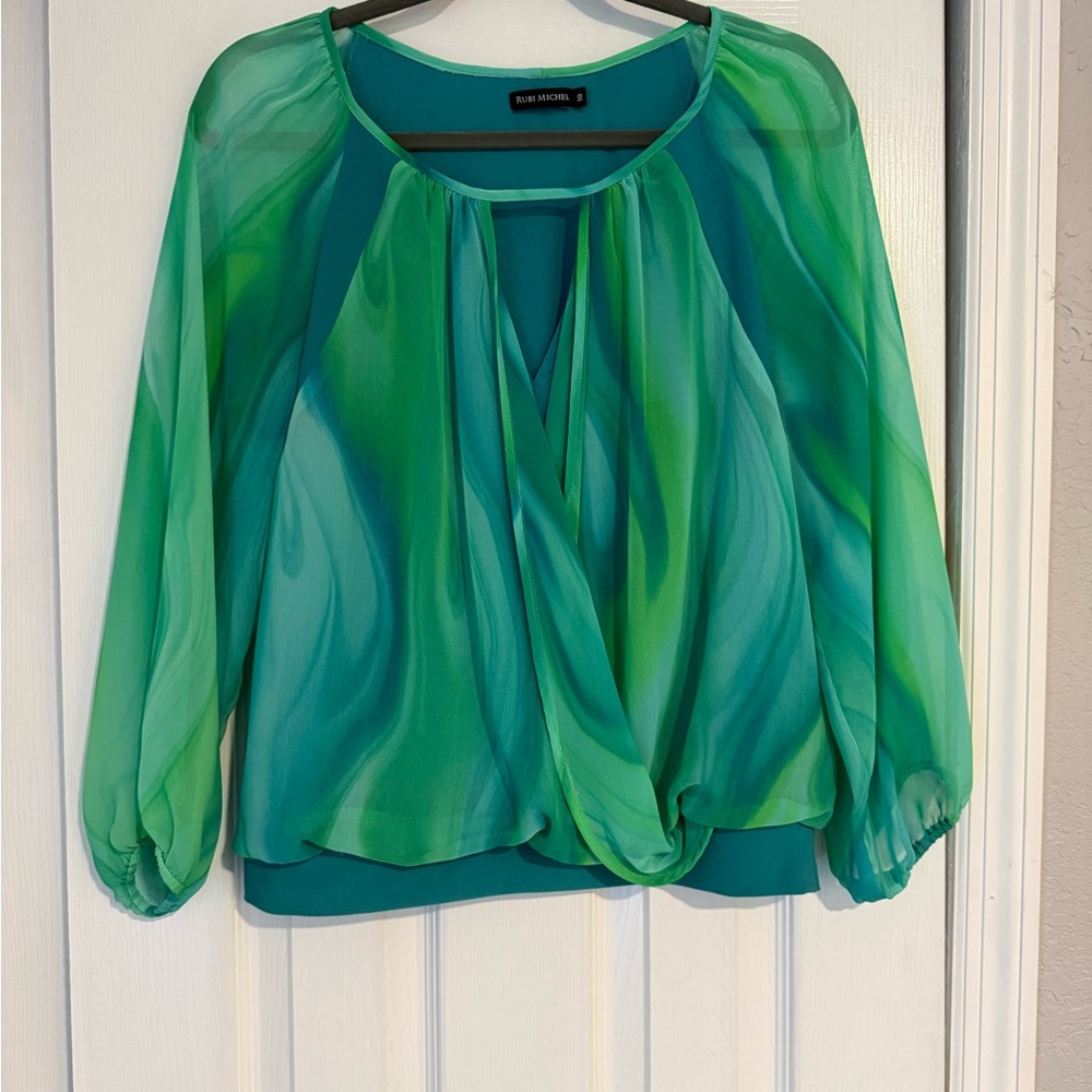 Rubi Michael from Australia Vibrant Green Blouse